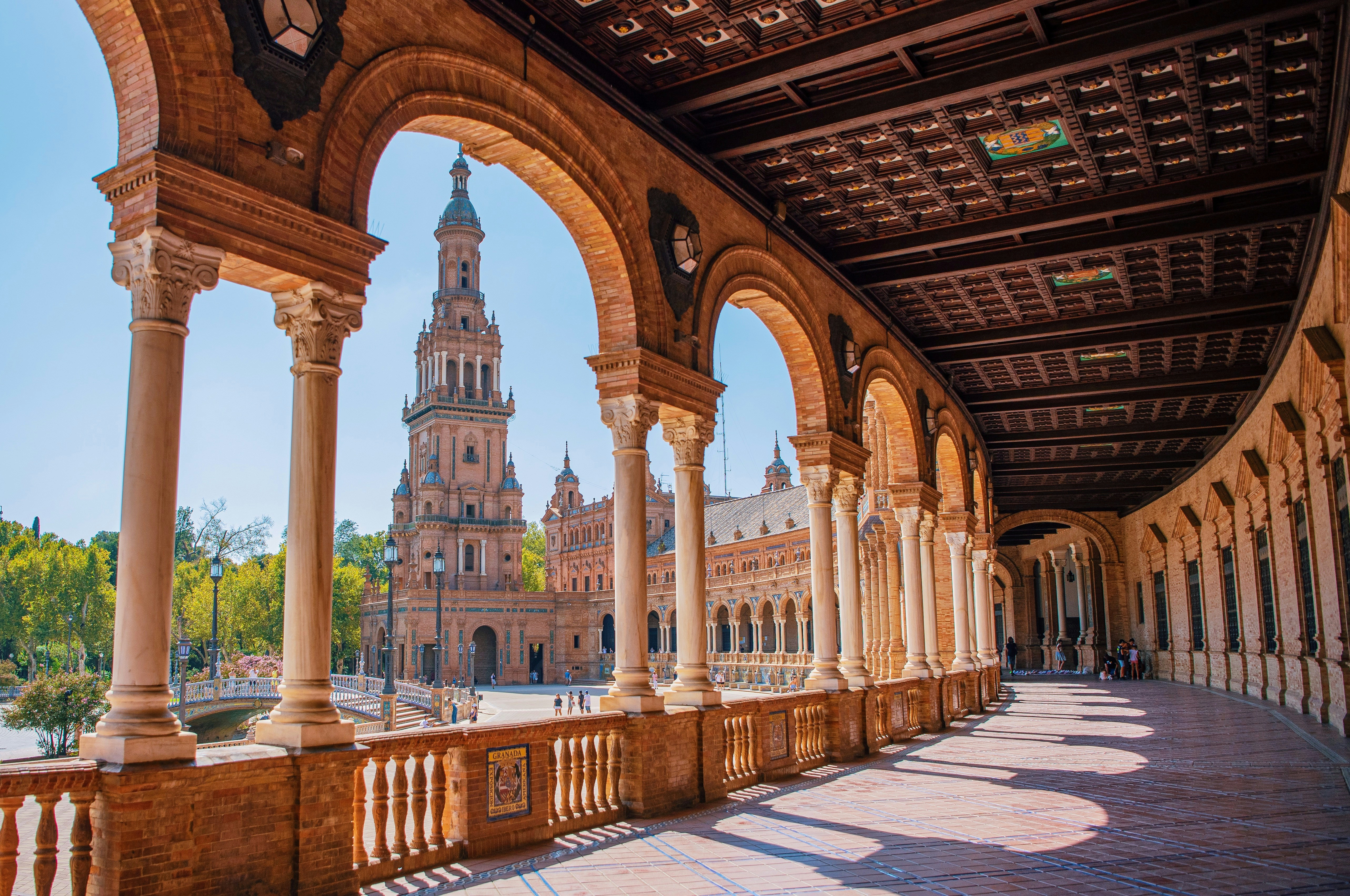 The Plaza de Espa&ntilde;a in Seville, Spain