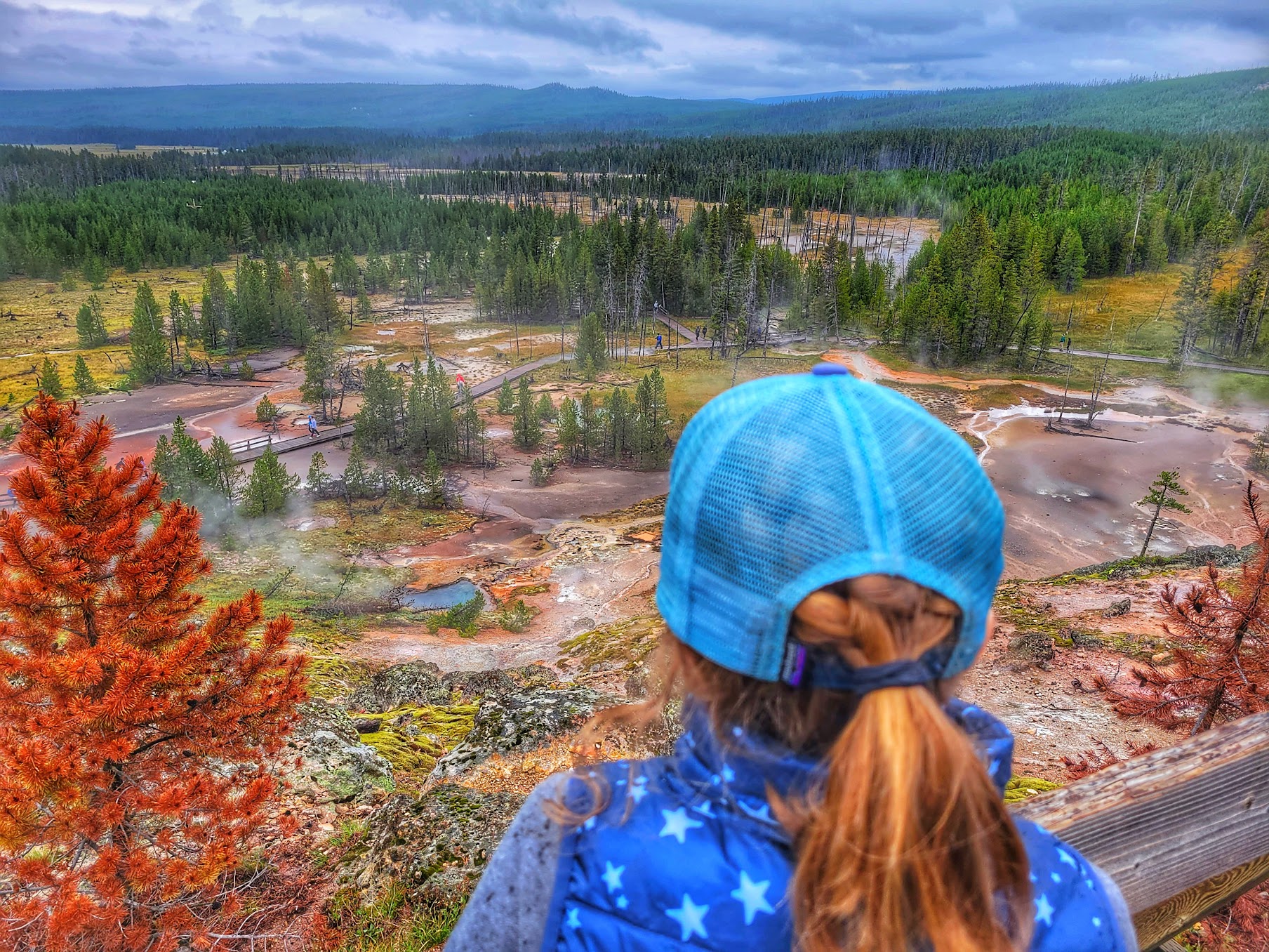 Family at Yellowstone National Park